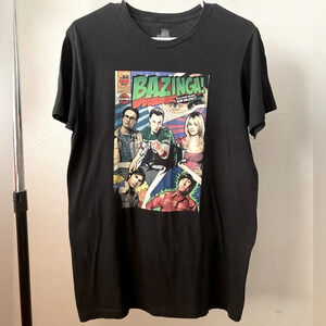 Black Big Bang Theory Medium Short Sleeves T Shirt